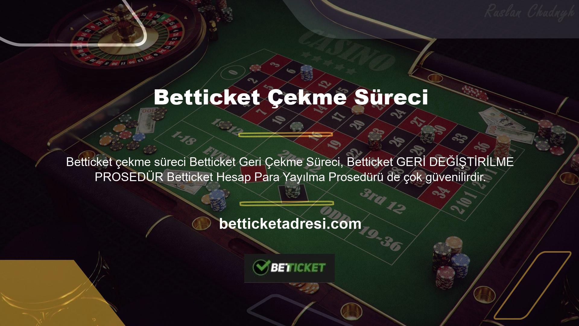 Aynı gün, paranızı Betticket bahis sitesindeki kişisel banka hesabınıza kolayca aktarabilirsiniz
